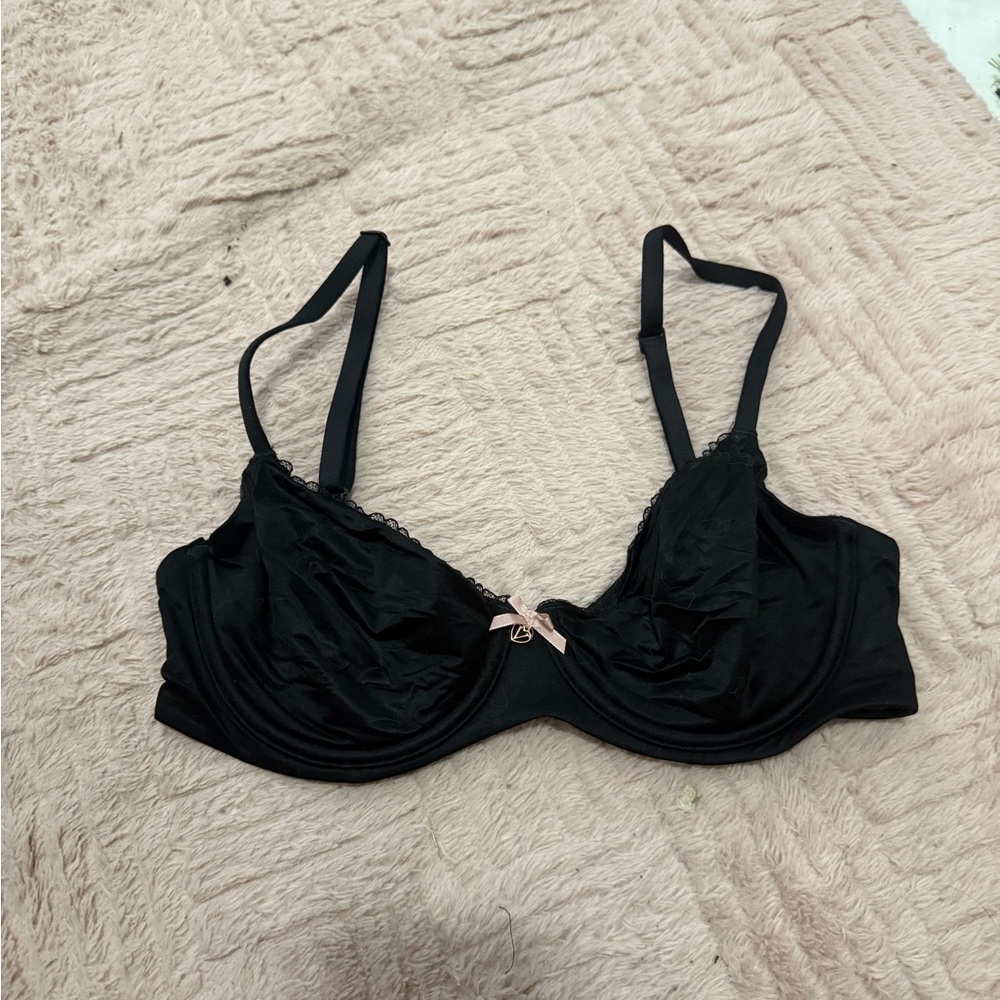 Victoria's Secret Black Bra with Pink Accent